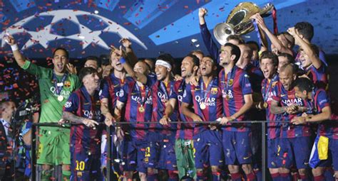 barcelona beat juventus  win  champions league title channels television