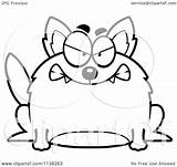 Wolf Coloring Mean Chubby Outlined Sad Pages Clipart Cartoon Thoman Cory Vector Getdrawings 2021 Getcolorings sketch template