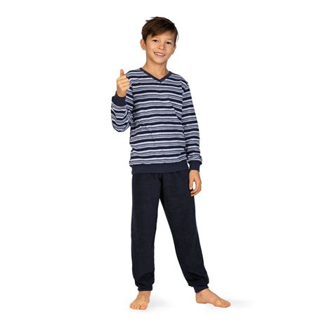 jongens pyjama blauw badstof gratis verzending  de mooiste pyjamas nachthemden