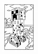 Minecraft Coloring Creeper Face Pages Getcolorings sketch template