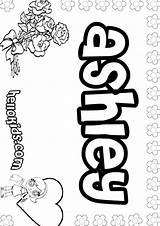 Coloring Name Pages Printable Girls Color Kids Ashley Popular Coloringhome Create sketch template