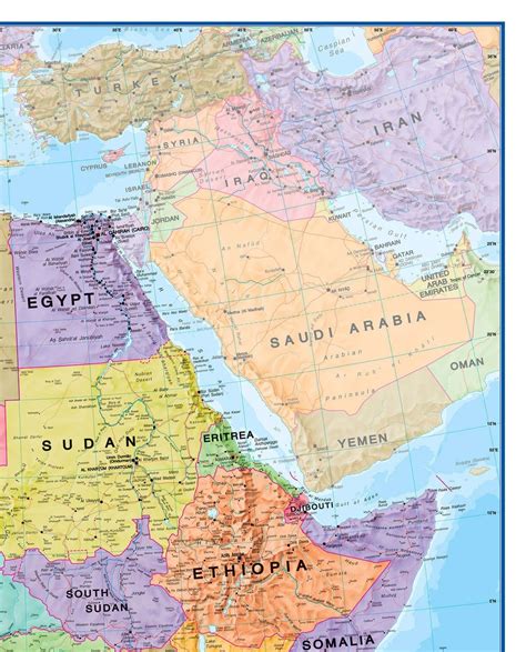 wandkaart p afrika politiek    cm maps international  reisboekwinkel