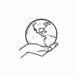 Holding Hand Drawing Globe Sketch Earth Hands Drawn Illustrations Icon Vector Stock Outline Eco Friendly Paintingvalley Drawings sketch template