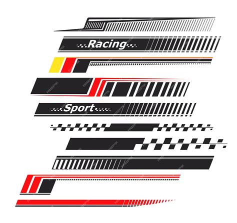 premium vector sports stripes car stickers racing decals  tuning