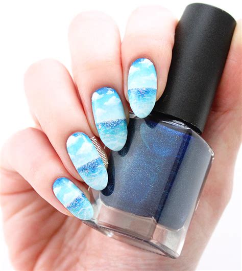 blue sky nail art nailbees