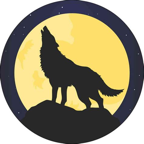 circle howling wolf sticker vinyl animal bumper decal wolves stickers walmartcom