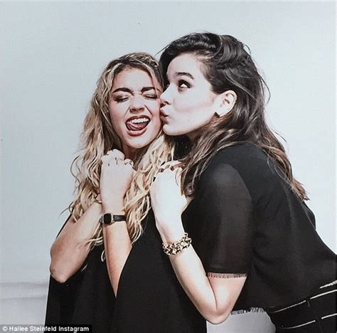 hailee steinfeld parties with pals austin mahone and sarah hyland