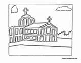 Church Large Colormegood Buildings sketch template