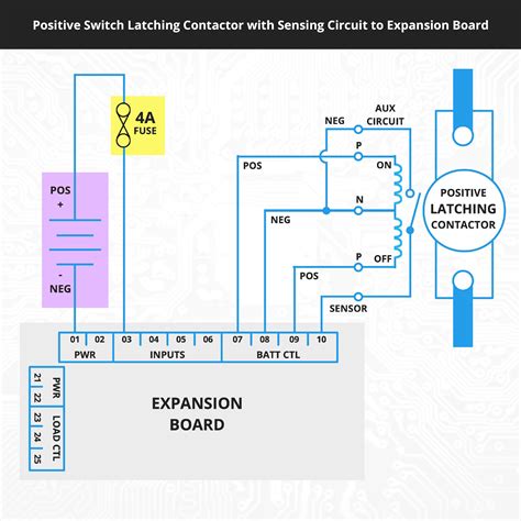 wiring  positive switch latching contactor   expansion board batrium knowledge base