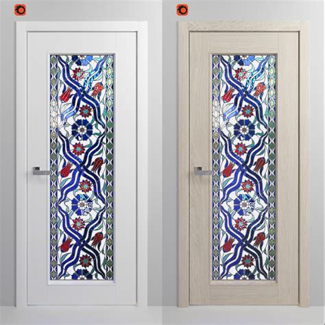 stained glass interior doors set 3d model cgtrader