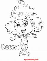 Coloring Pages Guppies Bubble Deema Goby Book sketch template
