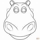 Hippo Mask Hipopotamo Supercoloring Masks Hipopótamo sketch template