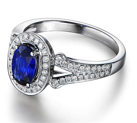 Vintage 2 Carat Blue Sapphire And Diamond Halo Engagement