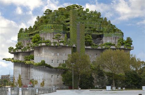 wwii german bunker adds green mountain  top  radical repurposing news archinect