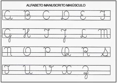 blog professor zezinho alfabeto manuscrito atividades de alfabetizacao