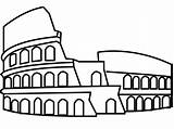 Pantheon Colosseum sketch template