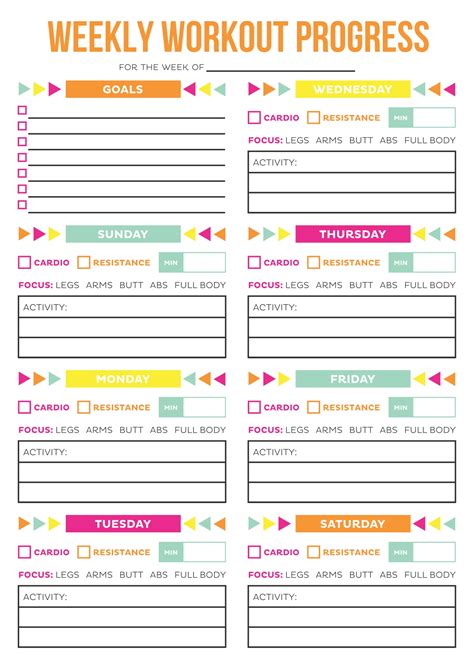 printable weight loss tracker template printable templates