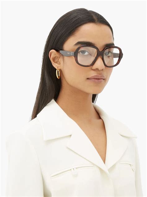 oversized round tortoiseshell acetate glasses celine eyewear