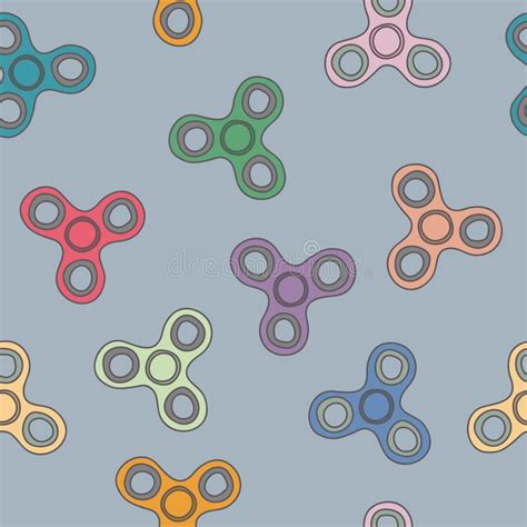 Spinner A Modern Rotating Toy Object Vector Illustration