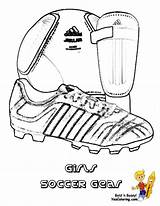 Soccer Coloring Pages Football Gear Ball Shin Colouring Fifa Print Drawing Shoes Cleat Teams Sheets Shoe Guard Kids Cleats Sports sketch template