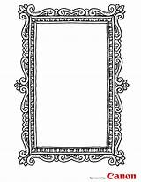 Frame Printable Coloring Templates Frames Pages 4x6 Kids Print Borders Template Craft Portrait Choose Sheknows Colouring Hours Printables Cute Letter sketch template