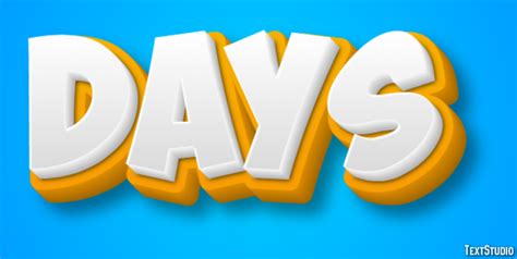 days text effect  logo design word
