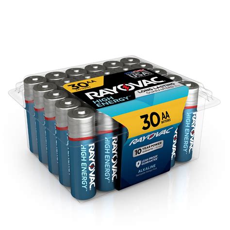 Rayovac High Energy Alkaline Aa Batteries 30 Count