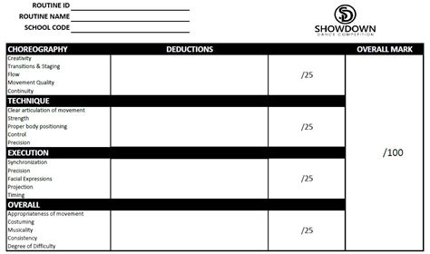 scoresheet