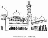 Mosque Grand Clipart Sheikh Zayed Clipground Sketch sketch template