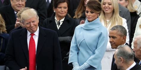 melania trump frowning at donald trump s inauguration ceremony