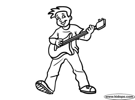 play guitar coloring page playing guitar coloring pages