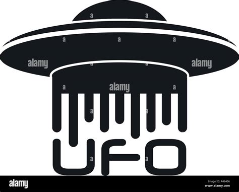 ufo logo simple illustration  ufo vector logo  web design isolated  white background