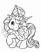 Pony Unicorn Colouring sketch template
