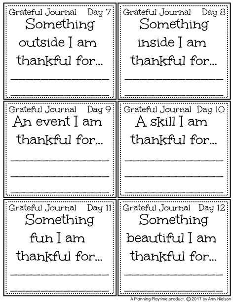 printable  minute gratitude journal template crafts diy  ideas blog