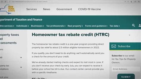 homeowner tax rebate credit coming timeline    check