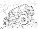Jeep Coloring Pages Safari Print sketch template
