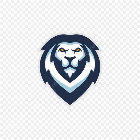gambar desain logo esport maskot singa raja singa singa bermain game