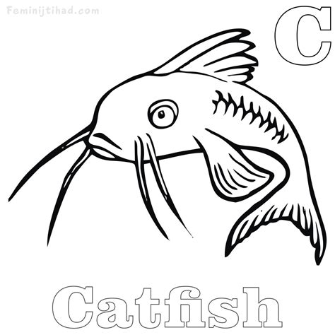 coloring page  catfish catfish coloring pages printable