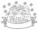Christmas Animals Coloring Coloringcrew sketch template