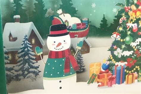 christmas pop  card christmas scene pop