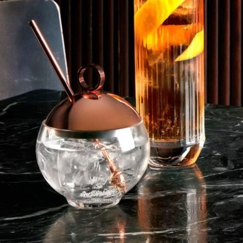 Hepburn Crystal Alchemy Glass With Metal Top And Stirrer Turgla Home