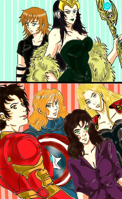 Femslash Comic Avengers Gender Bender Comic Cover By