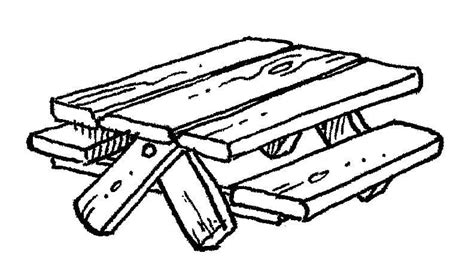 picnic table coloring pages coloring cool
