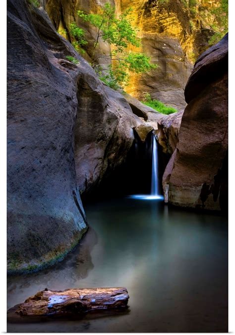 a waterfall in the narrows zion national park utah