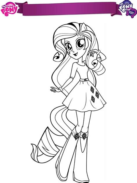 equestria girls coloring pages pony rarity