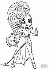 Shimmer Shine Coloring Pages Zeta Printable Sorceress Print Color Sheets Girls Getcolorings Drawing Getdrawings Colorings Drawings Characters Paper Cartoon Club sketch template