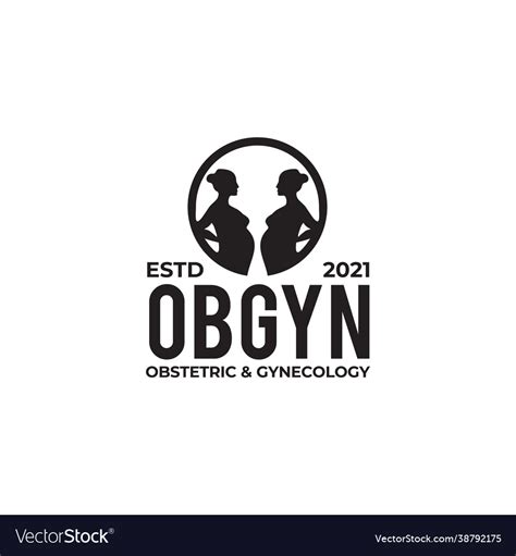 obgyn clinic logo design template royalty  vector image