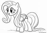Pony Coloring Little Fluttershy Pages Printable Draw Color Print Ausmalbilder Prints Drawing Step Book Library Online Clipart Play Paper Cartoon sketch template