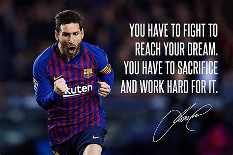 Tallenge Lionel Messi Dream Inspirational Sports Quote Small