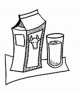 Leche Colorear Milch Lacteos Vaca Brik Ausmalen sketch template